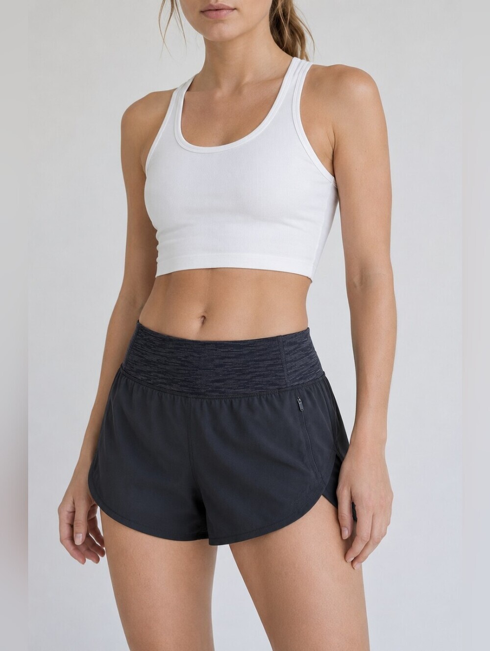 Outdoor Voices Hudson 4” Athletic Shorts Charcoal Compression Waist S